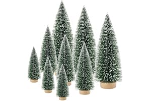 Mini julgran konstgjord grön miniatyr gran liten | Lämplig för bordsdekoration och gör-det-själv, konstgjord julgran, juldekoration – 18 stycken