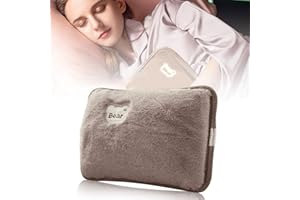 MAGISEL Bolsa de agua caliente eléctrica con revestimiento suave de microfibra, calentador de manos y pies, ideal para reducir los dolores musculares