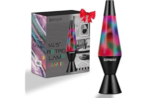 EPISENT Mood Lamp 14.5” - Retro Lamp - Beautiful Liquid Wax Lamp - Night Light for Home Office Décor - Electrically Operated - Great Gift for Kids & Adults - Relaxing Lamp (Grafitti)