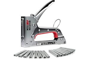 NEU MASTER Light Duty Staple Gun Include1600 pcs Staples, Fabric Stapler Gun, JT21(8-10mm), Ideal for Display Boards, Upholstery, Decoration, Teachers, Office