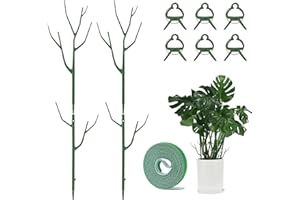 LYAZKMY 4-Pack Stackable Plant Support Sticks, Garden Stakes for Indoor Outdoor Plants and Monstera Support, Climbing Plant Stakes & Houseplant Supports, 28In Plant Sticks for Potted Plants