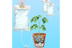 OSZNMMG Plant Watering Devices,3 Pack Plant Drip Irrigation Device For Indoor Plants,Self Watering System for Plants,Drip Irrigation Bags with Adjustable Flow,Gardening Gift