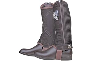 HKM -Kids- Reitletten Nubukimitat mit Elastikeinsatz