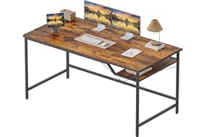 Mericonia 120 cm Computer Desk, Gaming Desk for Small Spaces, Modern Simple Style Desk for Home Office, Study Student Writing Desk, Brown