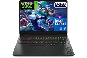 HP OMEN - Ordenador portátil Gaming 16" 2K (Intel Core 7-240H, 32GB RAM, 1TB SSD, NVIDIA Geforce RTX 5060, FreeDos) - Negro - Teclado QWERTY Español