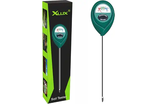 XLUX medidor humedad plantas, higrómetro de suelo, monitor de riego de flores, para plantas de interior y exterior, no se necesitan baterías