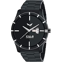 VILLS LAURRENS Analogue Men's Watch (Black Dial Black Colored Strap)