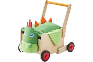 HABA 306693 – wózek do nauki chodzenia Drachenbox, wózek do nauki chodzenia od 10 miesięcy, nominowany do niemieckiej nagrody za zabawkę 2022