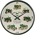 Nostalgic-Art Retro Wall Clock, Diameter 31 cm, John Deere - Model Chart - Gift Idea for Tractor Fans, Original Licensed Product (OLP), Large Kitchen Clock, Vintage Design