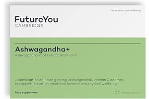 Ashwagandha KSM 66 Supplements with Zinc & Vitamin C – Ashwagandha High Strength 600mg – 28 Day Supply – Ashwagandha Capsules for Stress & Anxiety Relief for Adults by FutureYou Cambridge