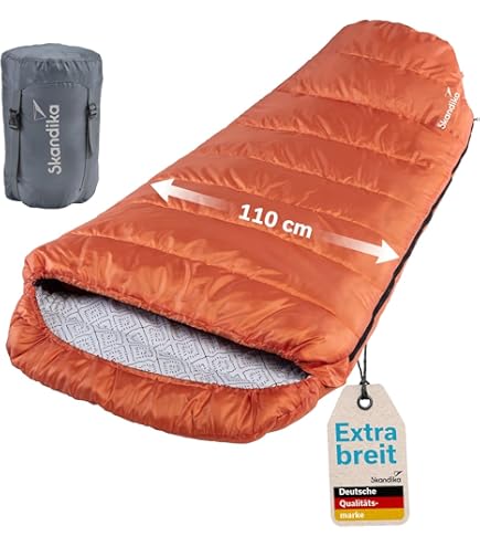 KIRKJUBUR® Søvn Extérieur Sac de couchage 220 x 75 cm 15 °C noir