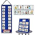 Kids Visual Schedule Calendar, Home Daily Routine Chart With 70 Picture Cards, Visual Timetable for Nursery Childminder Preschool Home, Weather Behavior Chores Reward Educational Chart for Children