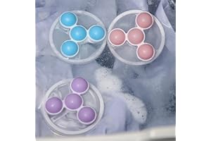 POMUROM Quitapelo Mascotas Lavadora, Pelo Mascotas Lavadora, Bolas con Red Lavadora Atrapa Pelo Mascotas, Reutilizable Filtros Pelusa para Quita Pelusa y Cabello La Ropa en La Lavadora