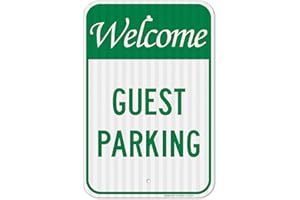 BCTS Guest Parking Only Sign Divertente Cartello in Metallo per Esterni 30 x 40 cm