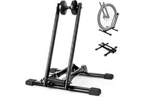 CycForge platzsparende Fahrradständer klappbar - Bohrfreie Bodenhalterung für 20-29 Zoll MTB & Rennräder, Heim/Garage Lagerung