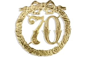‎KUNZE Walter Kunze Jubiläumszahl 70, Ø 13 cm, Gold, Jubiläumskranz