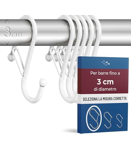 Gancio A S Cord Hook Di Peppermint Products - Set Da 5 In Blu Oceano, Design Sottile In Corda E Alluminio - 2