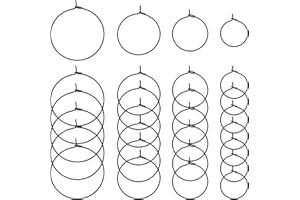 UNICRAFTALE 40 pz 4 Dimensioni Nero Rotondo Orecchini A Cerchio Filo Bordare Anelli A Cerchio Orecchio Vini Cerchi Orecchino Aperto Bordare Cerchio per Monili Che Fanno Fai da Te 16/21/25/30mm
