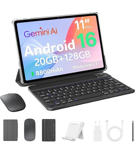 Tablette Android 15 10 Pouces – 12 Go RAM, 128 Go ROM, T606 Octa-Core, 6000mAh, Avec Clavier, Souris, Stylet Et étui – SVITOO