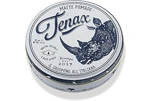 Pommade pour cheveux Tenax Tenue Totale, 125ml, Pommade pour hommes à base d'eau, Tenue ferme et brillance, Cire pour cheveux pour hommes