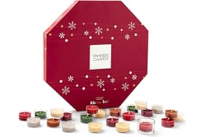 Yankee Candle Calendrier de l'Avent 2025 | Bougies parfumées | 24 bougies parfumées et 1 porte-bougies parfumées | Cadeaux de Noël parfaits pour les femmes