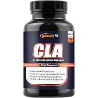 Naturals Fit CLA Supplement 1000mg fat burner, Conjugated Linoleic Acid Fat Burner & Weight Loss with Increased Exercise Endurance, Lowers Cholesterol & Increases Lean Muscle Mass. 60 Capsules