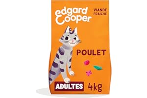 EDGARD & COOPER Edgard Cooper Croquettes pour Chat Stérilisé, Adulte, Poulet 4kg, Sans céréales, Viande fraîche, Nourriture naturelle, Croquette Riche en protéines, Sans sucres ajoutés