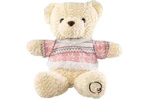 BARNSHENN SOULFUL EXPLORING Cuddly Teddy Bear – Plush Baby Teddy Bears for Kids - Unique Huggable Gift for Toddlers - Cute & Cuddly Teddy Toys – Adorable Plush Teddy Bear Toys - 30 cms(Cream)