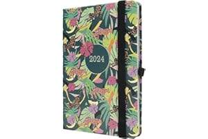 Finocam - Agenda 2024 Mínimal Design Semana Vista Horizontal Enero 2024 - Diciembre 2024 (12 meses) Selva Español