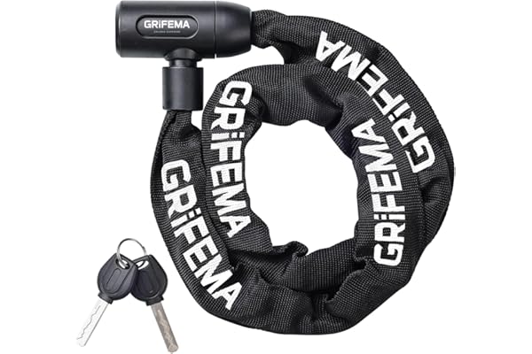 🛒 GRIFEMA GA1201-12, Chaîne Antivol Vélo 120 CM, Chaîne Cadenas Vélo pour Vélos, Motos, trotinette electrique, Portails, Noir — sélection Amazon France 2026