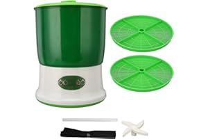 FOTABPYTI Machine à Germes de Soja, Arroseur à 360 DegréS Germoir de Graines PP Durable de Qualité Alimentaire Respectueux de L'environnement Largement Utilisé pour le Natto pour les Germes de Soja pour