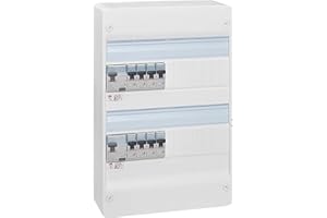 LEGRAND - Tableau Électrique Pré-équipé 2 Rangées Drivia - Equipé de Disjoncteurs et Interrupteurs Différentiels - Pour Logement T1/T2 - Fabriqué En France - Blanc