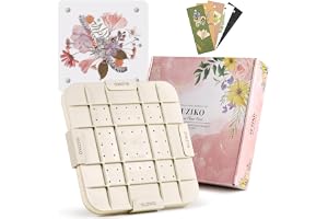 Suziko Snabbtorkning av blommor 9'' (23 cm) stor mikrovågsugnsblompress för pressade blommor och löv samt tillverkning av pressade blommor med fotoram