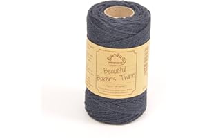 EVERLASTO 'Solid' schöne Bäckergarn aus Baumwolle, ca. 2 mm, Marineblau, 100 m