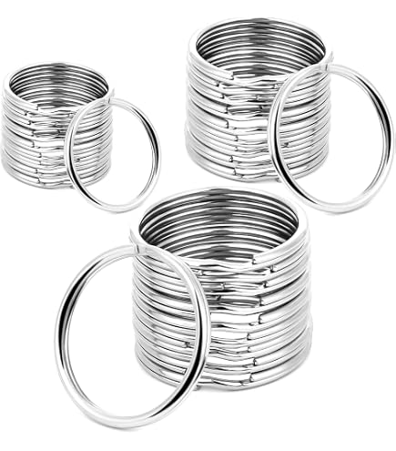 Produktbild von 100er-Pack 15 Mm Metall-Schlüsselringe – Vernickelt, Ideal Für Bastelarbeiten Und Als Geschenkanhänger