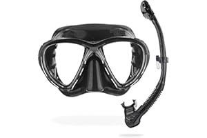 CRESSI Big Eyes Evolution Mask & Alpha Ultra Dry Snorkel - Set Combinato Maschera + Snorkel Tubo Respiratore per Snorkeling e Immersioni, Taglia Unica, Unisex Adulto