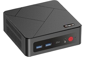 MAGICNUC AS1 Mini-PC Büro-Zuhause, Ryzen 5 3550H (Übertrifft N150/N100, Bis zu 3.7GHz), Mini-Computer, 16GB DDR4, 512GB PCIe3.0 SSD, Dual LAN RJ45, Triple Display, WiFi5/BT5.0, Mini-Desktop