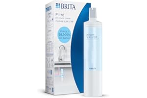 BRITA Filtro per mypure SLIM V-MF, 1 filtro (8000L) di ricambio per il sistema filtrante per acqua priva di batteri al 99,999% con gusto migliore