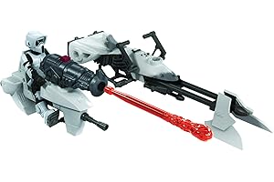 Hasbro Star Wars F1128 Mission Fleet Expedition Class Biker Scout Speederbike Race Speeder, 6 cm, Figura e Veicolo per Bambini dai 4 Anni in su