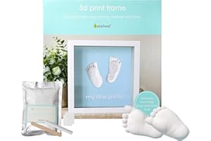 Pearhead Hand, Foot, Newborn Casting Kit and Baby Frame, Girl or Boy Keepsake