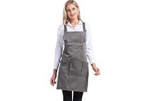 Nanxson Tablier à bavette réglable pour femmes Tablier de travail styliste de Salon professionnel multifonction avec poches à outils CF3010