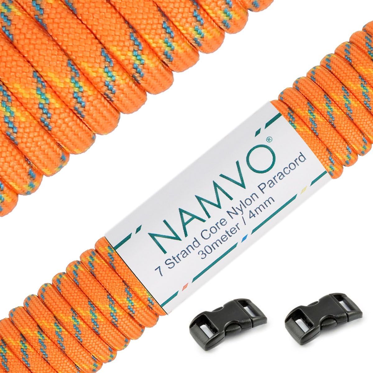 Namvo 550 Paracord Mil Spec Type III 7 Strand Parachute Cord Total Length 100ft/30 Meters Spots/Stripes/Camouflage