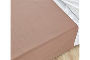 ‎NATUREMARK NatureMark Basic Bettlaken - weiches und pflegeleichtes Betttuch aus 100% Baumwolle ohne Gummizug Haustuch viele Größen und Farben Größe: 150x250 cm, Sand beige