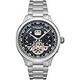 Thomas Earnshaw Men's 43mm Baron Grand Date Calendar Open Heart Automatic Watch with Solid Stainless Steel Bracelet ES-8187