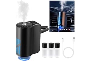 VIHBRAI Ambientador para coche con perfume de 30 ml. Pulverizador ultrasónico inteligente con 3 modos inteligentes, para coche con batería de iones de litio