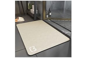 Dai Lufei Tapis de Bain Antidérapant Super Absorbant Diatomite Tapis Salle de Bain Microfibre Baignoire Douche Doux Séchage Rapide