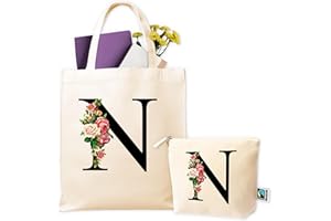 LA FÁBRICA DE INVENTOS Bolsas de Tela Personalizadas - Tote Bag Personalizada + Neceser - Bolsa Tela Personalizada Mujer - Regalos Personalizados - Regalo Original Mujer - Bolsa Compra Reutilizable
