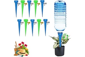 Amebleak Riego por Goteo Automático Kit, 20 Pcs Riego por Goteo Botella, Sistema de Riego Ajustable, Dispensador Agua Plantas para Regar Plantas, Flores de Interior y Exterior