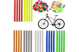 ARROMI Lot de 168 réflecteurs de rayons de vélo pour enfants - Décoration colorée - Accessoires de vélo - Perles réfléchissantes pour rayons de vélo - Pour filles et garçons