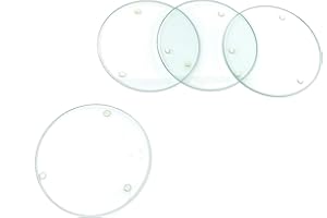 Glorex Posavasos de Cristal, Multicolor, 10,3 x 10,3 x 2,3 cm, 4